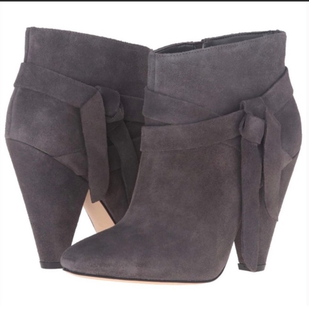 Nine West Gray Suede Ankle Bootie
